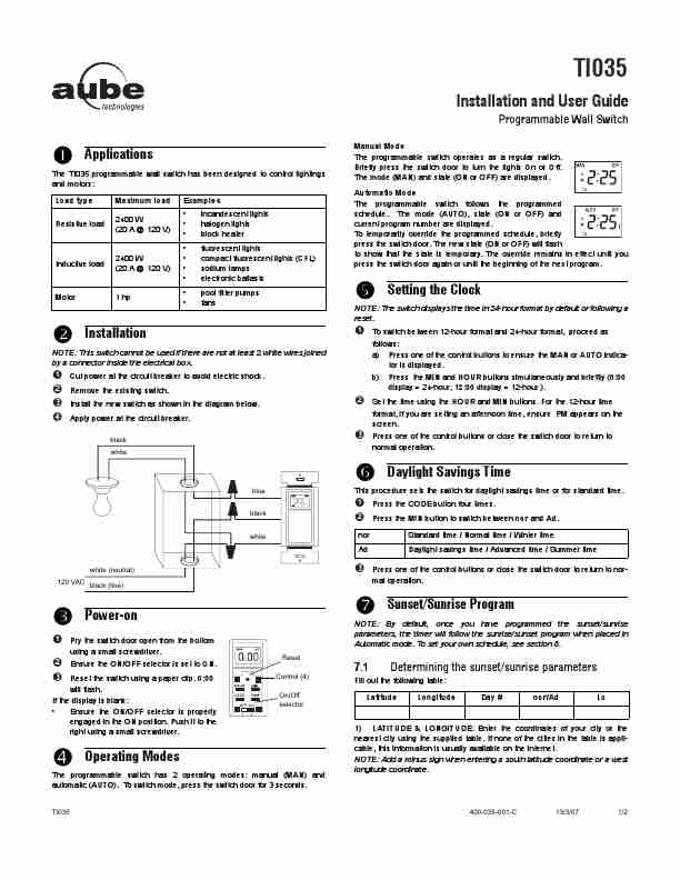 Aube Technologies Plumbing Product TI035-page_pdf